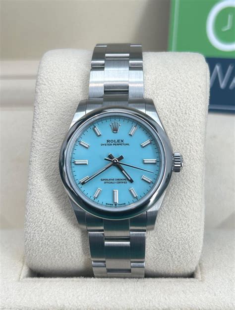 rolex tiffany blue 2023|Rolex tiffany blue oyster perpetual.